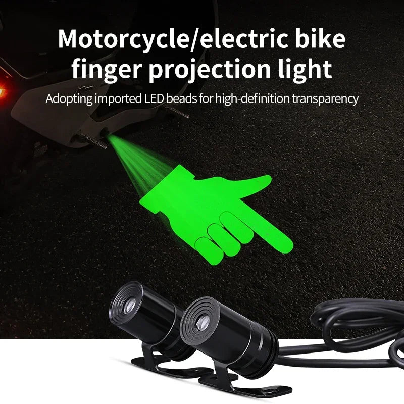 GPRGIT Motorcycle Projection LED Turn Signal Floor Light Gesture Light 12V