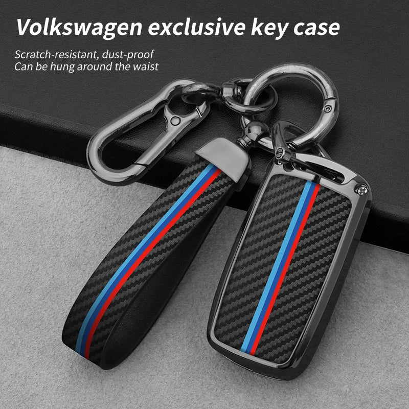 GPRGIT Carbon Car Logo Key Fob for VW Magotan Polo Golf 4 5 6 Mk6 Passat B5 B6 B7 B8 Touran Bora Tiguan Jetta Lavida Skoda Octavia