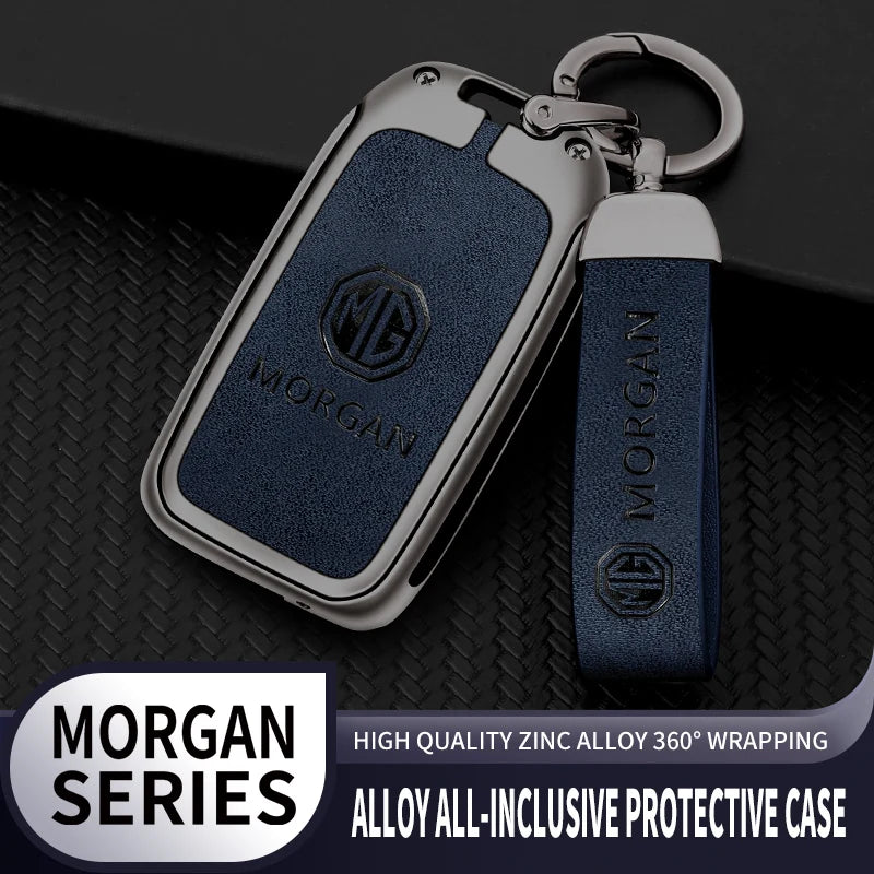 GPRGIT High Quality Zinc Alloy Leather Car Key Case Cover for Roewe RX5 I5 MAX RX3 2017 for MG MG6 ZS HS Flip Keychain Accessories