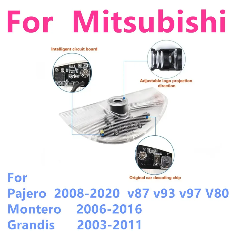GPRGIT Full Decoding Car Door Logo Light 12V for Mazda / Mitsubishi Pajero/Grandis