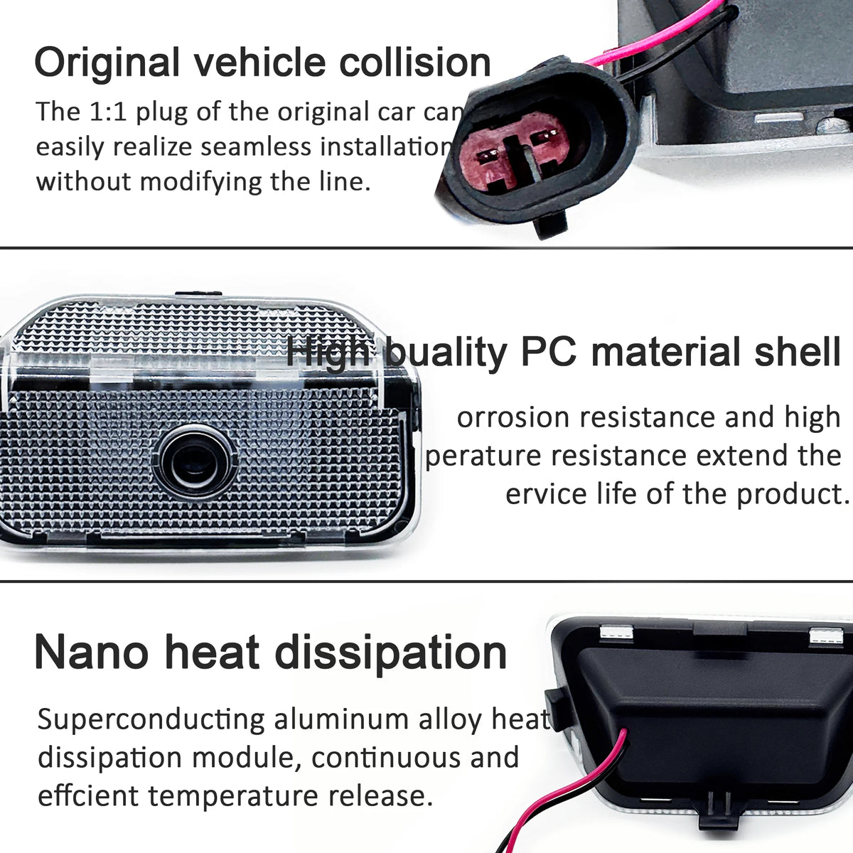 GPRGIT Mahindra Car LED Display Lights HD Ghost Welcome Logo Projector Glass Mahindra Door Accessory