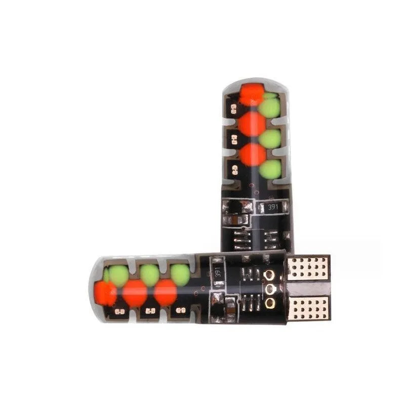 GPRGIT RGB LED T10 Canbus Bulbs for Car - Silicone Remote Control - 12V, 9W, RGB, Canbus, Remote Control