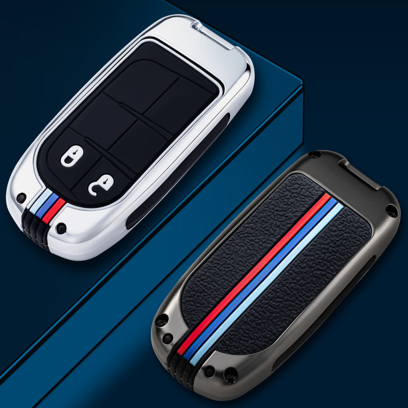 GPRGIT Key Case Cover Zinc Alloy for Jeep Renegade Commander Grand WK2 KL Chrysler 300C Dodge Ram 1500 Remote Car Accessories
