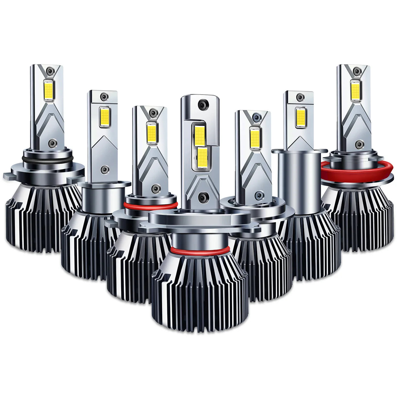 Pure Copper Plate LED Auto Lighting System | Advanced Turbo Fan Faros LED for H1 H4 H7 H11 9005 9006 Aviation Aluminum