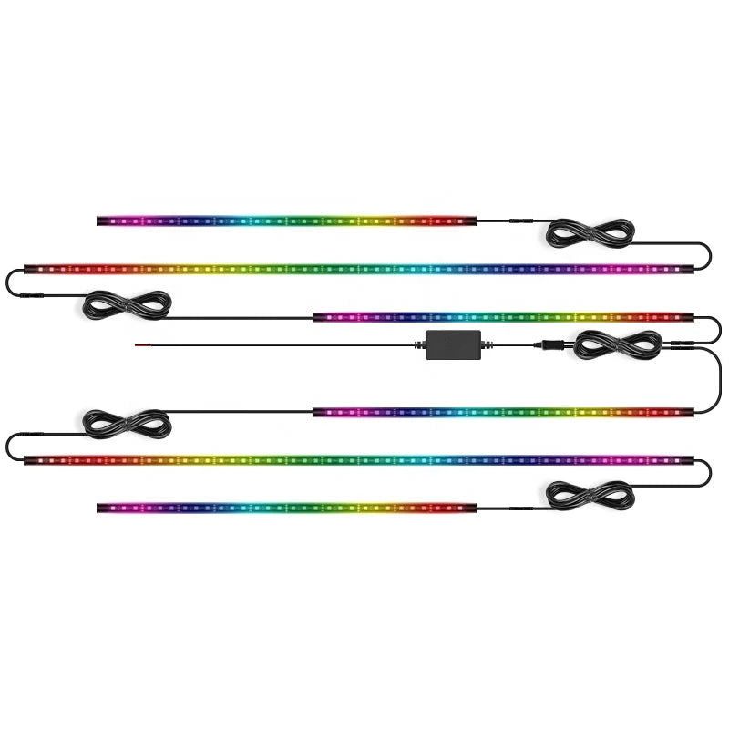 GPRGIT Flexible RGB Car Underglow Underbody Neon LED Strip Light APP Remote Control 12V CE