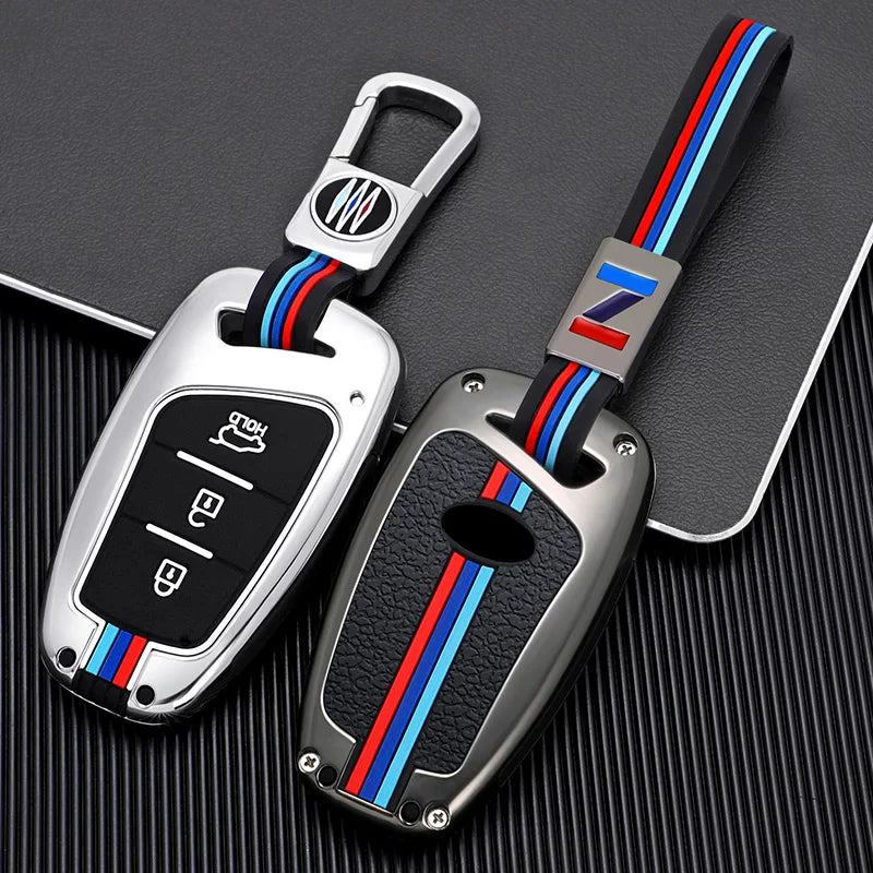 GPRGIT Remote Zinc Alloy Car Key Case Cover for Hyundai Grand Santa Fe IX45 GENESIS EQUUS AZERA 2013 2014 2015 2016 Keyless Accessories
