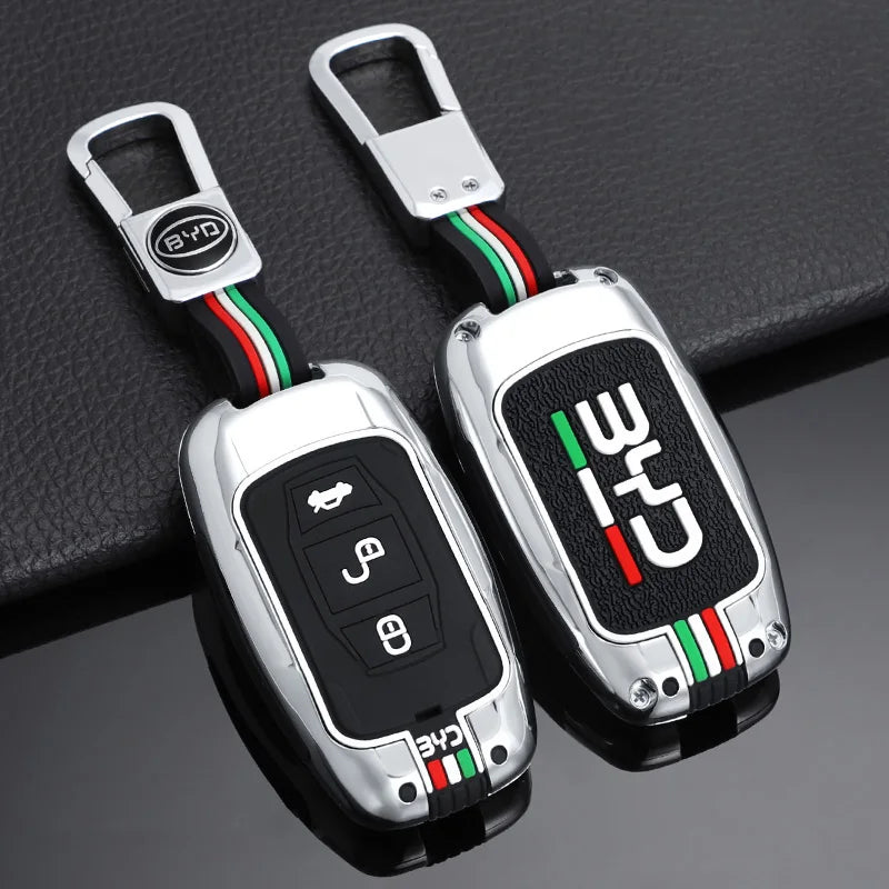 GPRGIT Auto Zinc Alloy Car Key Case Cover Holder Keychain for BYD F3 S6 S7 L3 F0 G3 Song MAX G6 Yuan Su Rui Remote Accessories