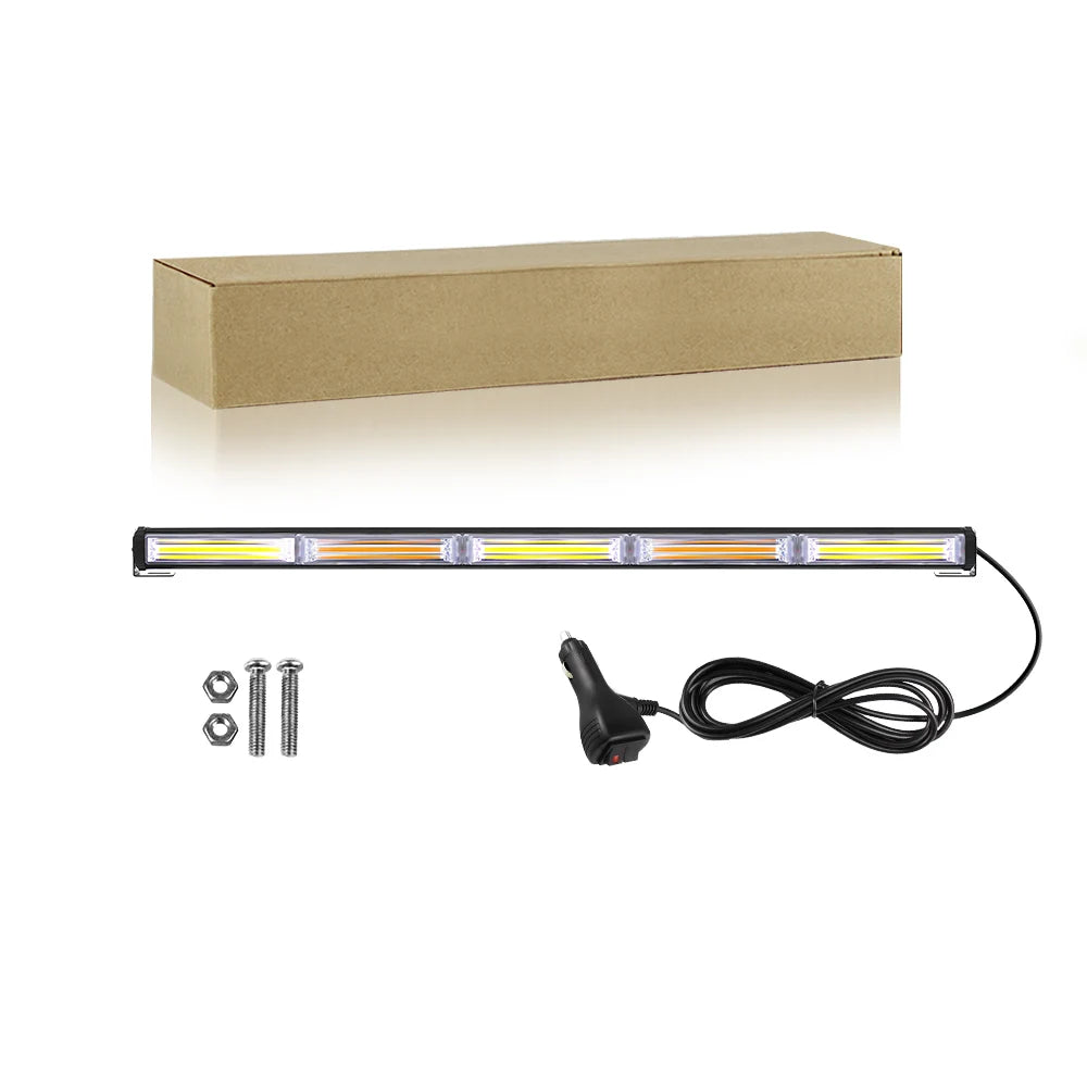 29inch Vehicles COB Warning Strobe Lightbar Multicolor Flashing DRL Lights Bar LED Flash Emergency Work Lights for Trucks