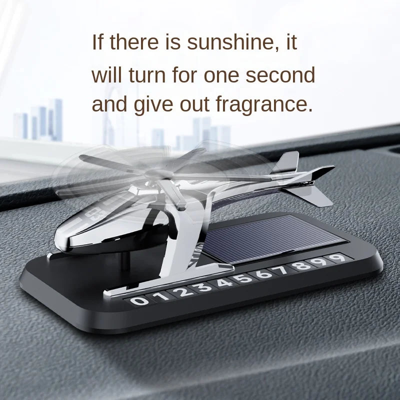 GPRGIT Solar Rotating Aircraft Car Aromatherapy Diffuser Glass