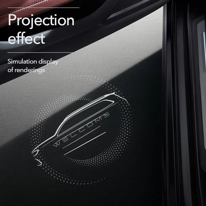 GPRGIT Dynamic Car Door Welcome Light for Benz GLC E C Class S W206 EQE EQS SUV W223 2024 Dual Lens Glass LED Laser Projector HD