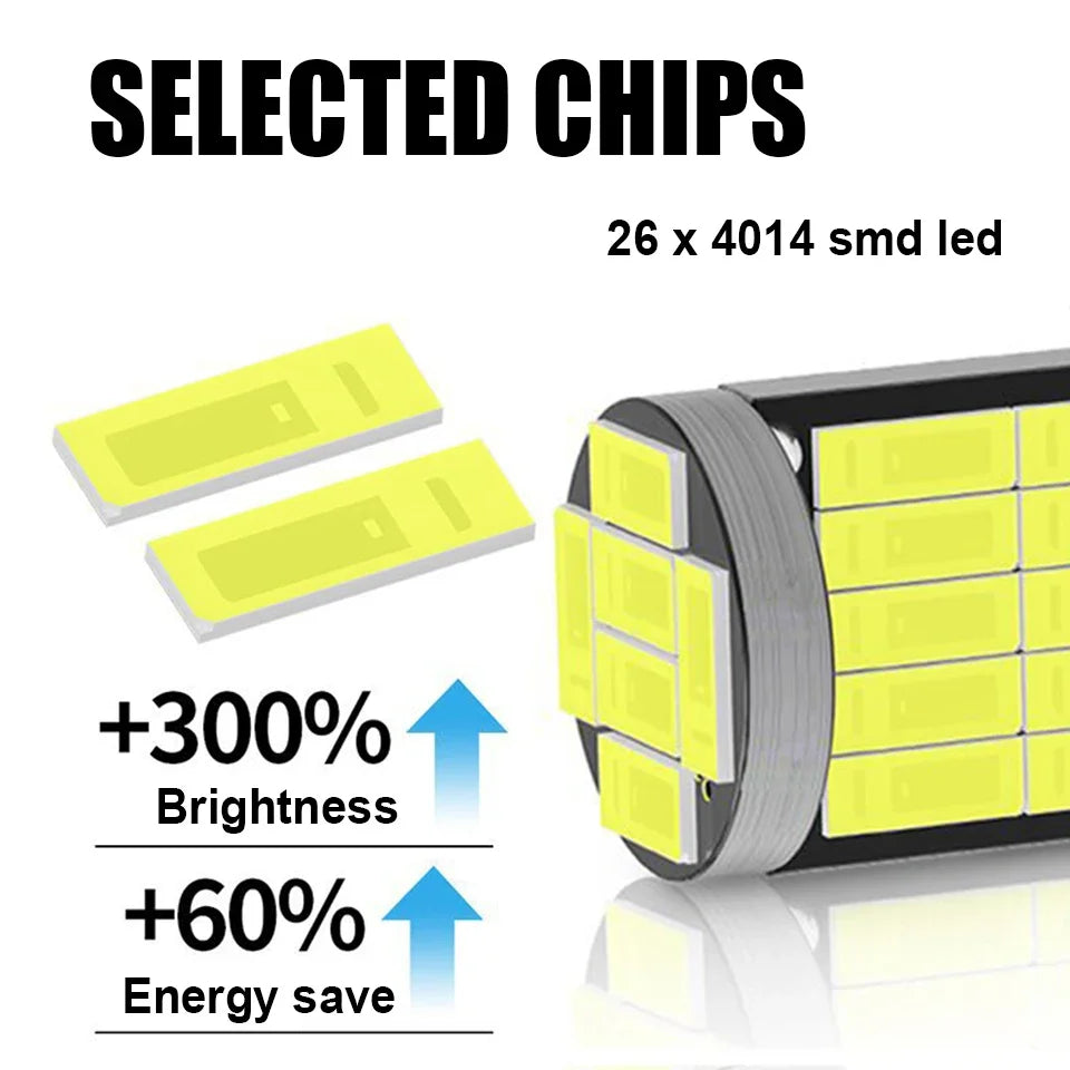 GPRGIT 12V Car Interior LED Reading Light 4014 26SMD T10 W5W 194 168 Red White Blue