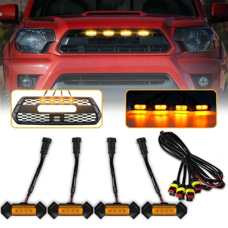 GPRGIT 6-Piece LED Grille Light for Toyota Tacoma 2016-2019 - DRL Yellow/White Daytime Running Light