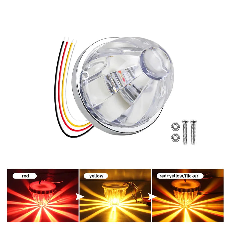 3W High Power Mini Watermelon Lucas LED Lights 3/4 Inch DOT 12-24V for Truck Trailer Custom Color Car Exterior/Interior Lighting