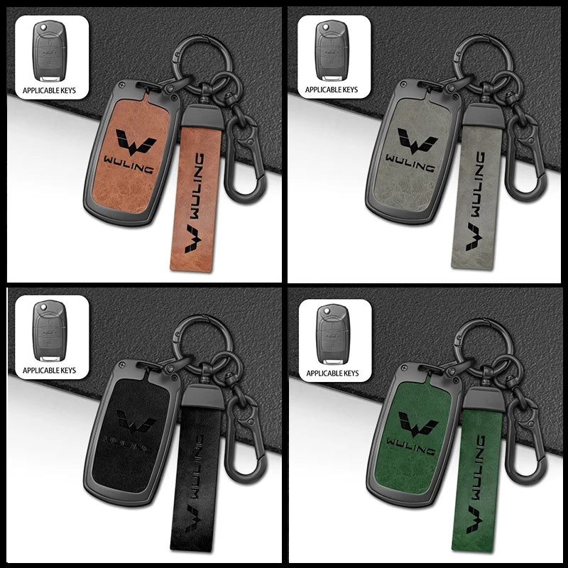 GPRGIT Flip Remote Key Cover Case Shell for Wuling Confero Mini EV Hongguang Baojun 630 730 560 310 Replacement