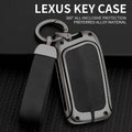 GPRGIT Zinc Alloy Leather Car Logo Key Case Cover for Lexus LX IS GS RX300 RX450 2016-2019 NX 2020 Key Protector Fob Auto Accessories