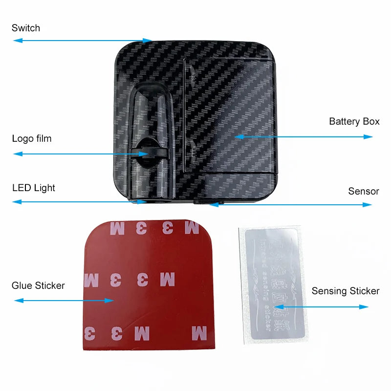 GPRGIT Wireless Car Logo Welcome Light LED Car Door Light 4.5V Battery Powered