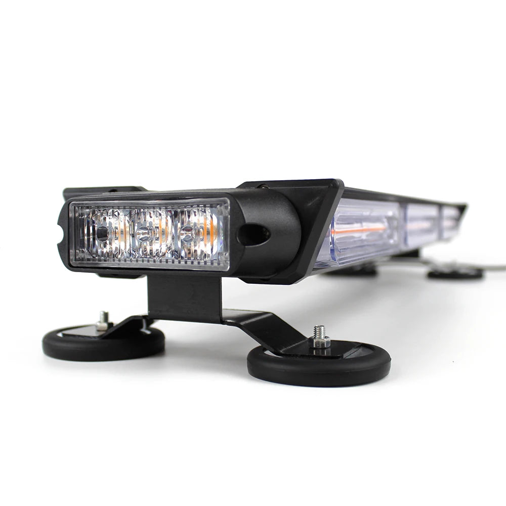 New Upgraded 14 Inch Vehicle Led Warning Strobe Light Bar Magnetic Rooftop Emergency Flashing Light 12v 24v Ip67 Waterproof 13