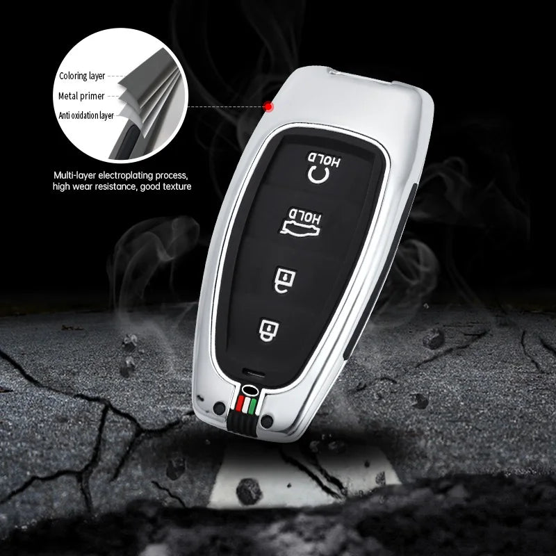 GPRGIT Zinc Alloy 3/4/5 Button Car Key Shell for Hyundai Santa Fe Tucson 2022 NEXO NX4 Atos Solaris Prime 2021