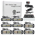 GPRGIT Wireless Remote 12V LED Grille Flash Light - 16 Modes Strobe - 12-24V, 8W, IP65, ABS+PMMA, Remote Control