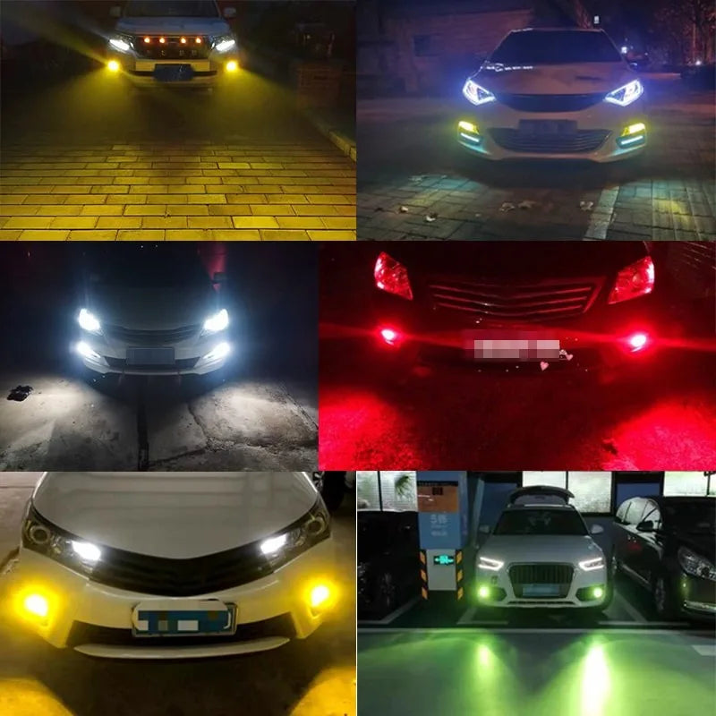 Two-Color LED Car Light 30SMD Auto Fog Light H3 H8 H11 H7 9005 HB3 9006 HB4 H16 Automotive LED Light Bulb