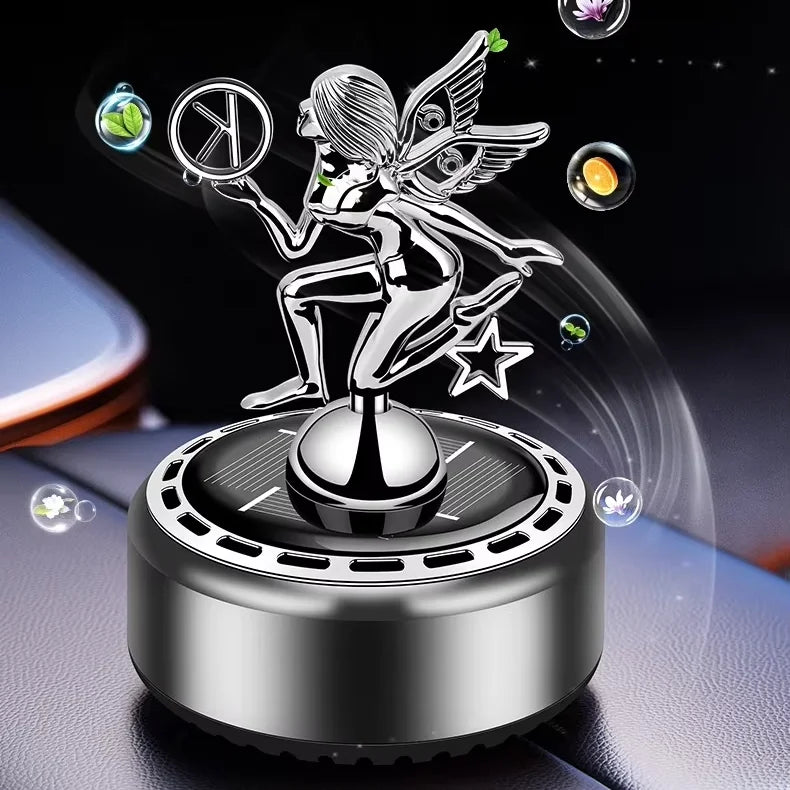 GPRGIT Creative Angel Design Luxury Portable Car Perfume Dashboard Ornament Metal with Aromatherapy