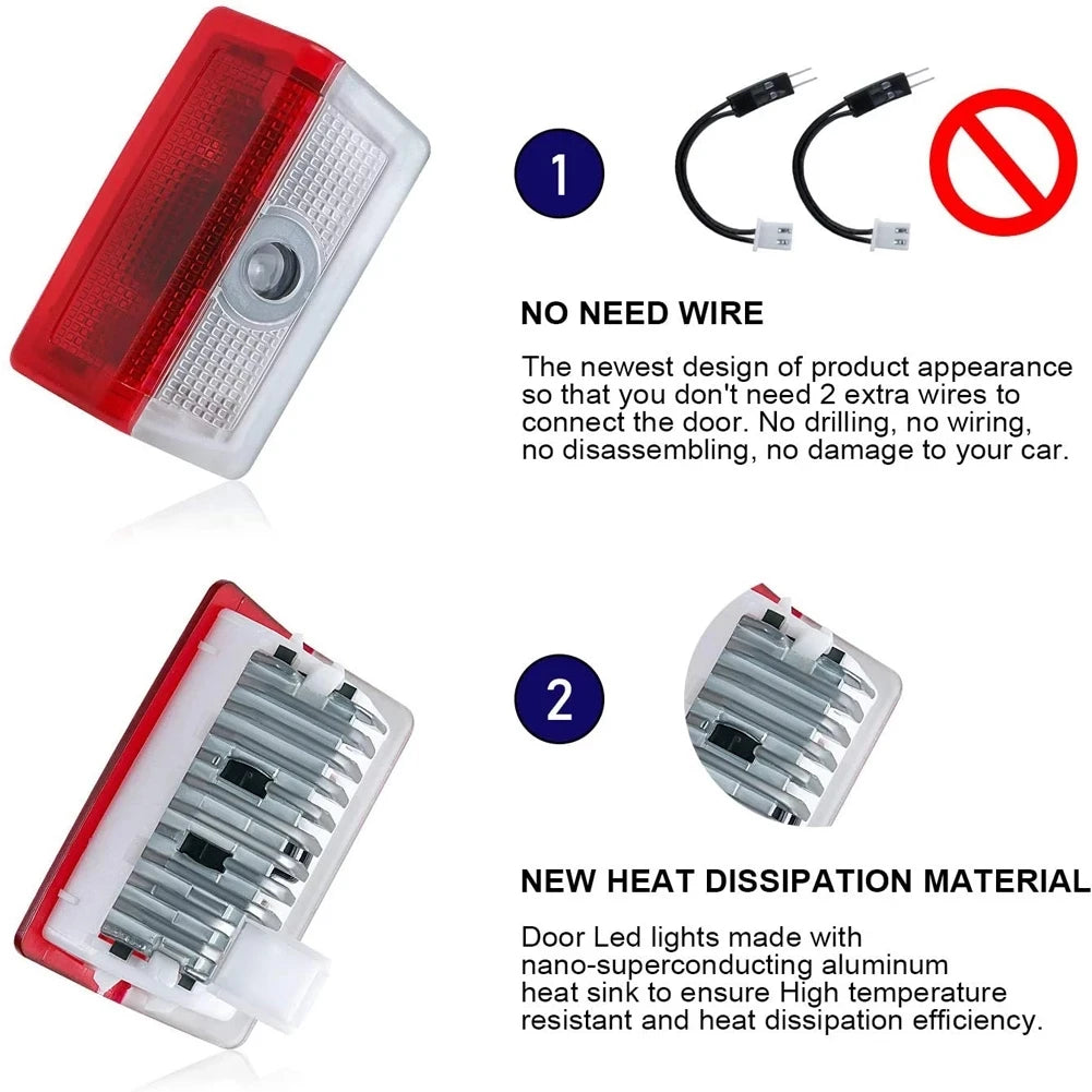 GPRGIT Car Door Light Logo for Mercedes Benz W205 W213 W212 GLC A C E GLC GLS Class
