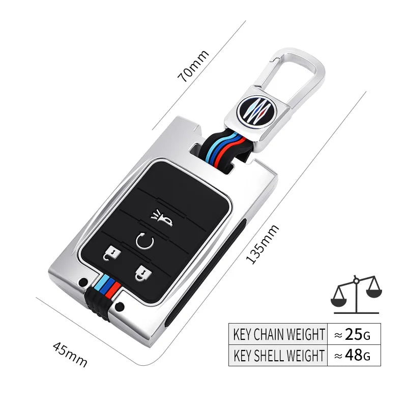 GPRGIT Zinc Alloy 3-5 Buttons Car Key Case Cover for Chevrolet Cruze Aveo Trax Sail Malibu Captiva Opel Vauxhall Astra J Corsa Insignia
