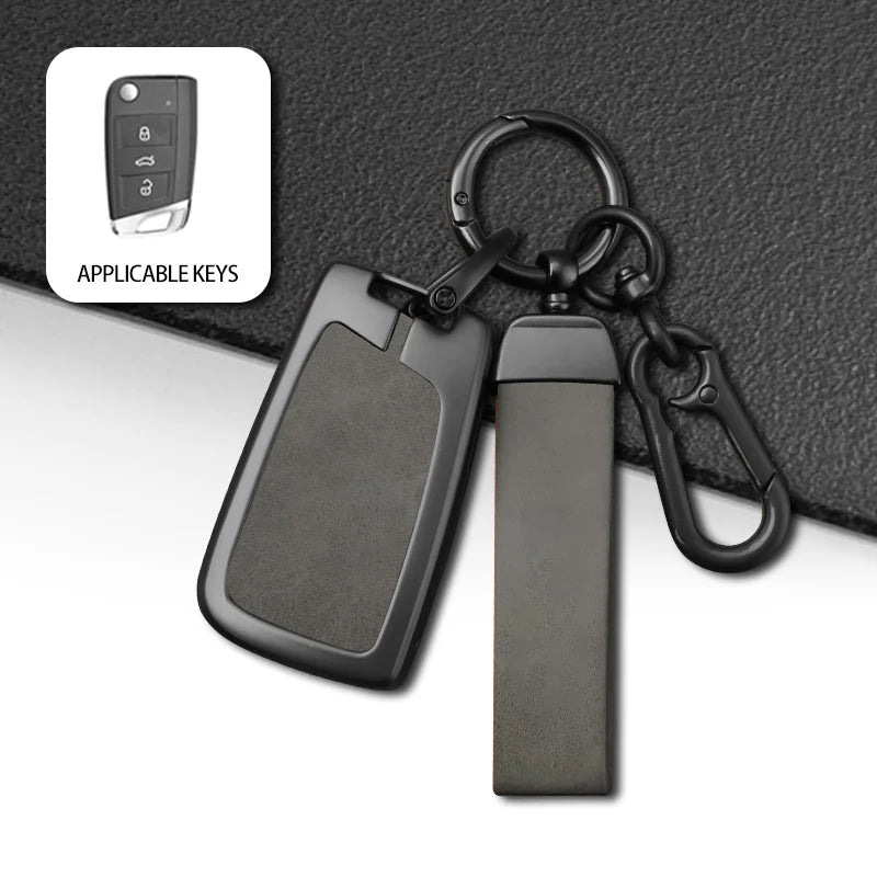 GPRGIT Car Key Case Cover for VW Volkswagen Golf 7 MK7 Tiguan MK2 T-roc T-cross Skoda Octavia Kodiaq Karoq Seat Ateca Leon Accessories
