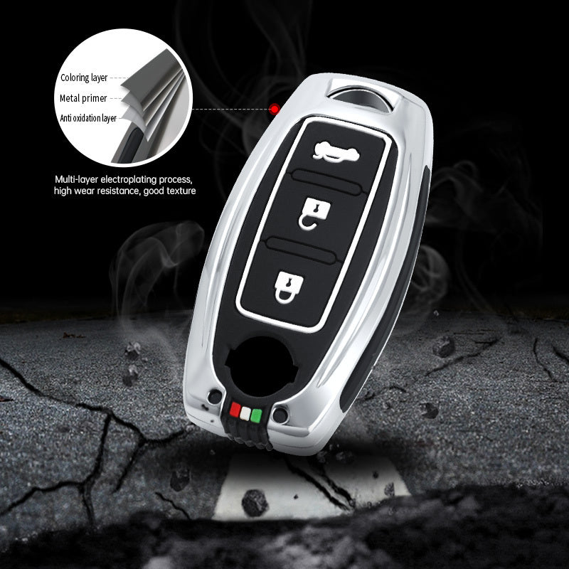 GPRGIT Metal Key Case Cover for Nissan Rogue X Trail T32 T31 Qashqai J11 J10 Kicks Tiida Pathfinder Murano Juke Versa Note Infiniti