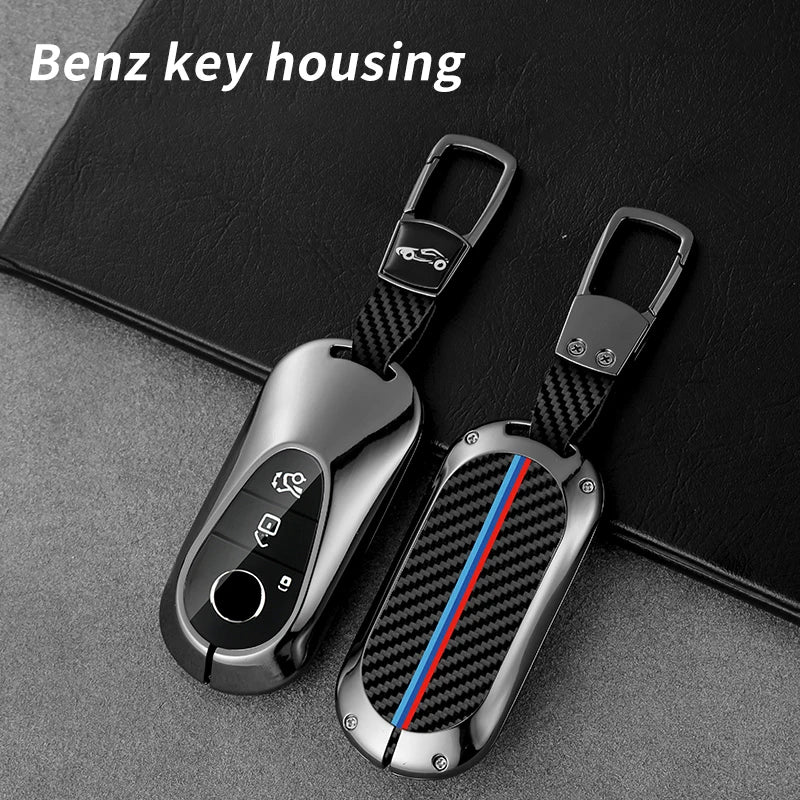 GPRGIT Car Logo Key Case for Mercedes Benz C S Class W223 W206 S260L S350L S400L S450L S500L Maybach S480 S580 2020 2021 2022