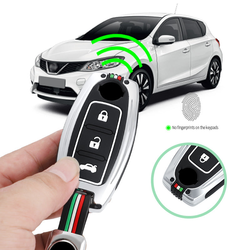 GPRGIT Metal Key Case Cover for Nissan Rogue X Trail T32 T31 Qashqai J11 J10 Kicks Tiida Pathfinder Murano Juke Versa Note Infiniti