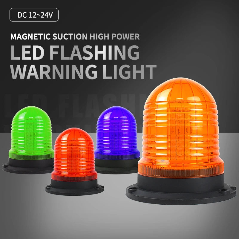 Amber 40 LED Strobe Light Magnet Warning Beacon Lights 3 Flashing Modes for Vehicle Truck Tractor Golf Carts 12V
