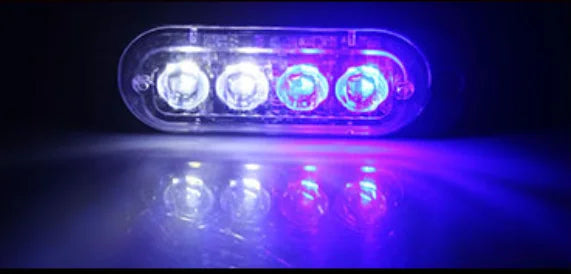 GPRGIT 2020042002 12v Emergency Vehicles Car 4 LED Flash Light Amber Red Blue Truck Strobe LED Flashing Warning Light