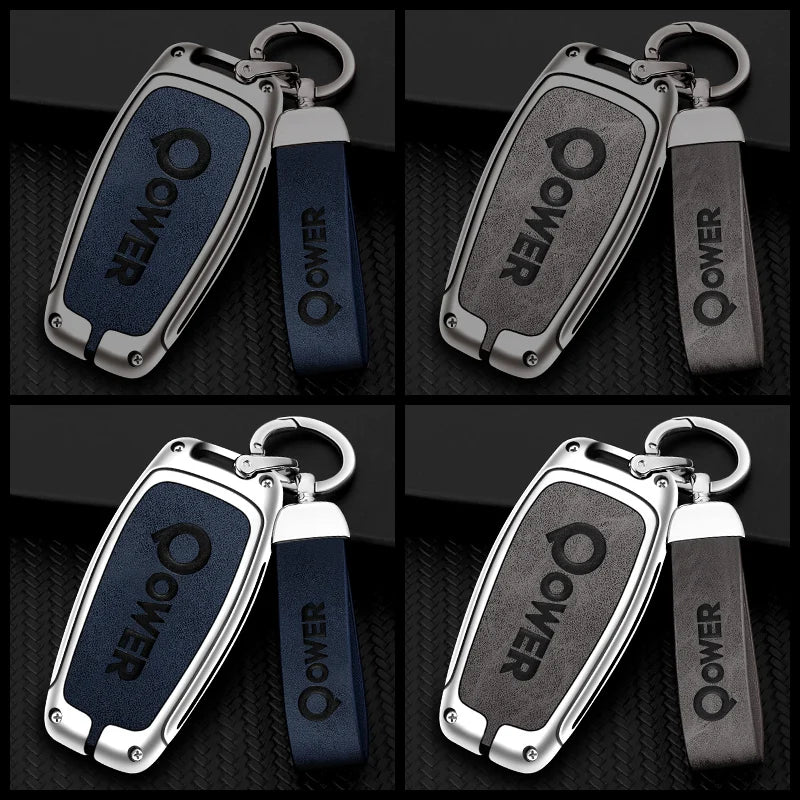 GPRGIT New Design Zinc Alloy Leather Car Key Case Cover for Great Wall Poer Pao Holder Keychain Protector Smart Accessories