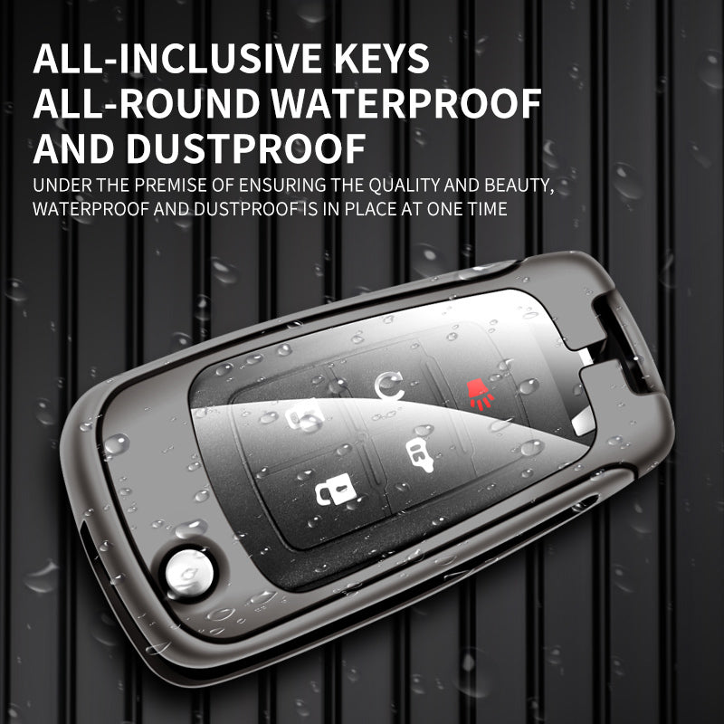 GPRGIT Zinc Alloy Leather Car Logo Key Case Shell for Buick Lacrosse Chevrolet Camaro Cruze Equinox Impala GMC Terrain