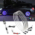 GPRGIT 12V Multicolor LED Wheel Rim Light Kit 15/17/19 Inch 4PC for All Cars