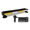 New Led Strobe Light Bar 27" 54 Double Side Warning Flash Lights Emergency Tow Trucks Construction Vehicles Pickup (amber/white)