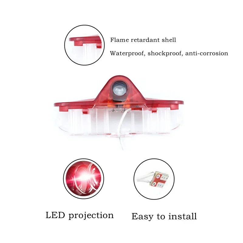GPRGIT Car Door Welcome Lights Lamp Projector 3D Laser LED Lamps for Renault Samsung QM6 SM5 L43 SM6 SM7