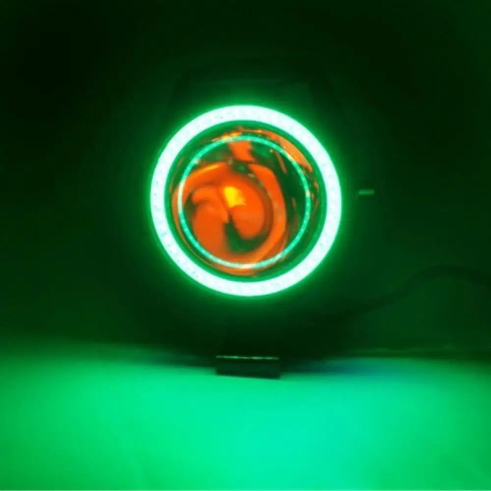 GPRGIT U7 RGB LED Spotlight Fog Light DRL Angel Eyes Auxiliary for Universal Car