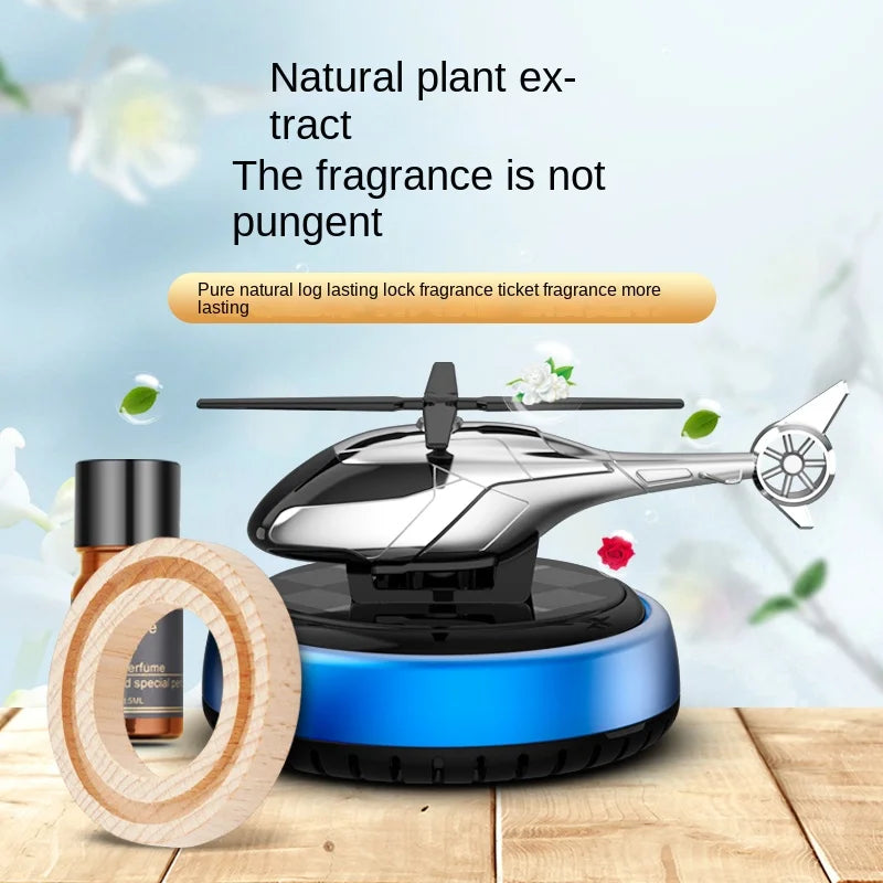 GPRGIT Solar Rotary Aircraft Car Air Freshener Aromatherapy Metal