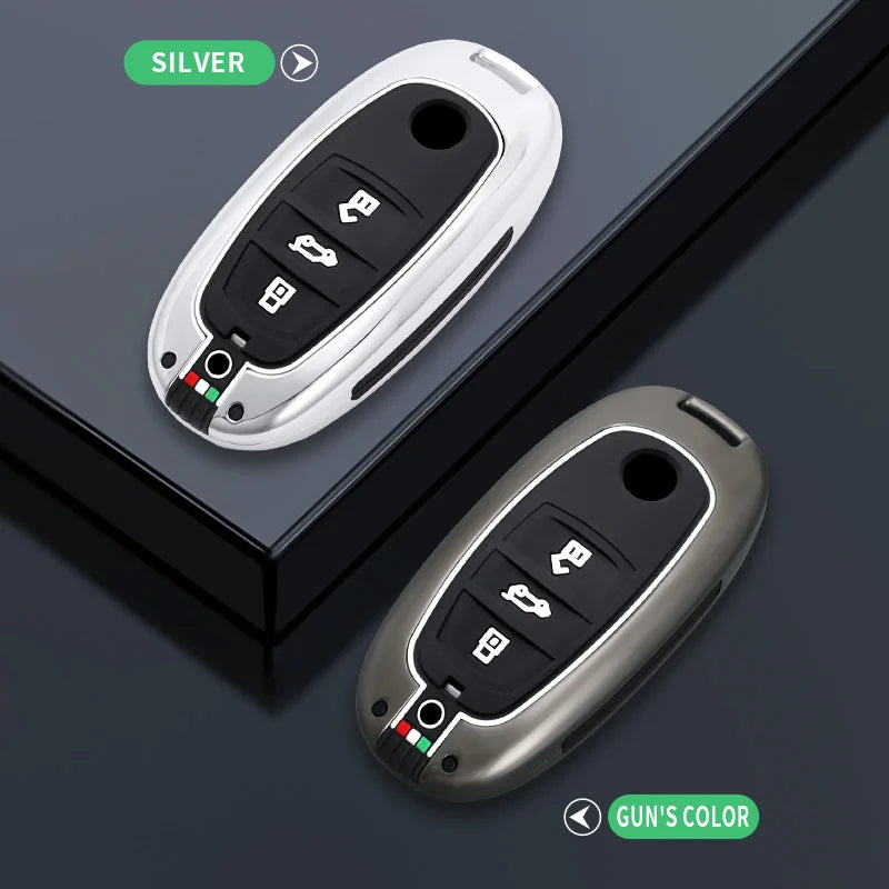 GPRGIT Zinc Alloy 3 Buttons Remote Key Shell Case Cover Smart Keychain for Volkswagen touareg 2001 2012 2013 2015 2016 Accessories