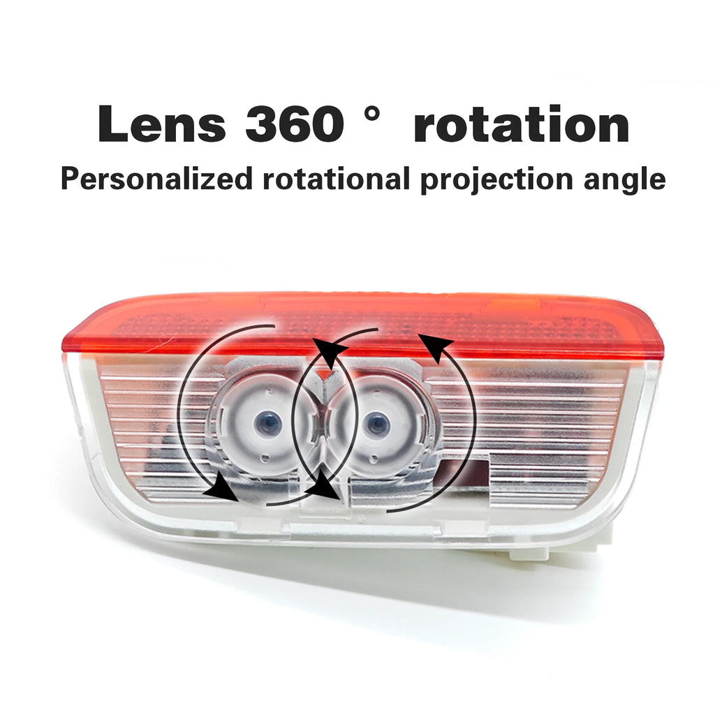GPRGIT BRAD Dynamic LED Door Lights Welcome Projector Lamp for Volkswagen Golf 6/7 for Passat B7/B5 Touran Dual Lens Car Light Accessor
