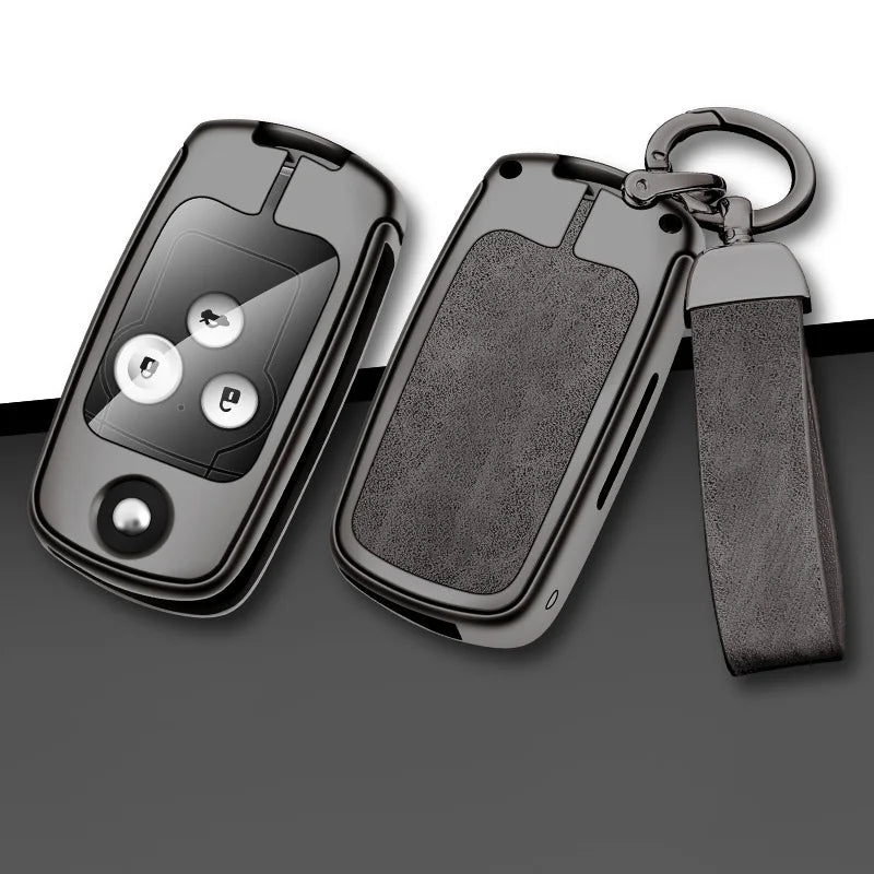 GPRGIT Zinc Alloy Car Flip Key Cover Case for Honda Civic/Fit/Accord/CRV/HRV/Jazz/Odyssey and Acura TL/TSX/ZDX/RSX/CRZ