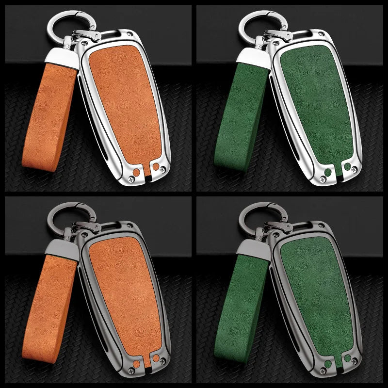 GPRGIT New Metal Car Logo Key Case for Ford Fusion Mustang Explorer F150 F250 F350 EcoSport Edge S-MAX Ranger Lincoln Mondeo MKC MKZ