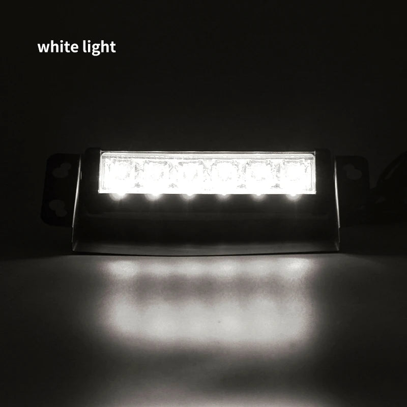 8 Inches 6 LED Car Warning Strobe Dash Lights Traffic Advisor Emergency Flashing Windshield Light with Suction Cup 12V