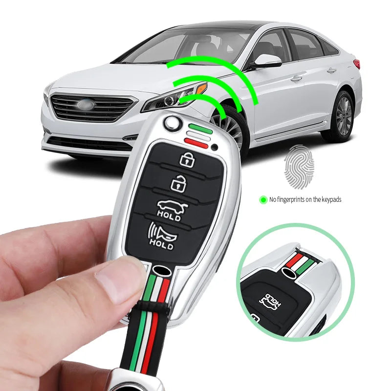 GPRGIT Metal Car Flip Key Case Cover for Hyundai IX25 IX35 IX45 I10 I20 I30 HB20 Elantra Solaris Sonata Santa Fe Sport Tucson Key Shell