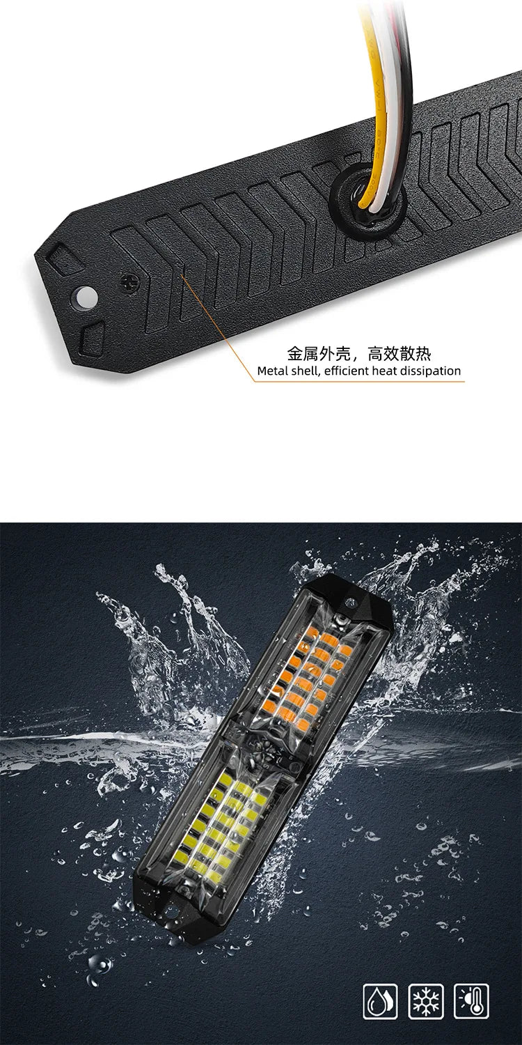 Ultra-Bright 3 Watt LED Strobe Lights Emergency Warning Lights for Vehicles Trucks Surface Mount Light Auto Exterior Lighting