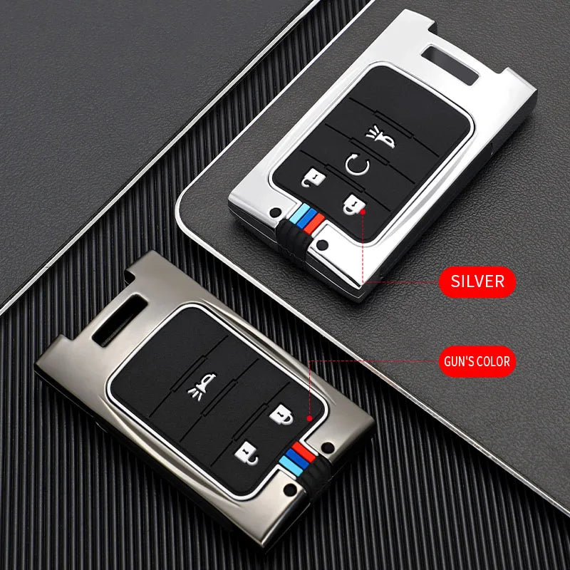 GPRGIT Zinc Alloy 3-5 Buttons Car Key Case Cover for Chevrolet Cruze Aveo Trax Sail Malibu Captiva Opel Vauxhall Astra J Corsa Insignia