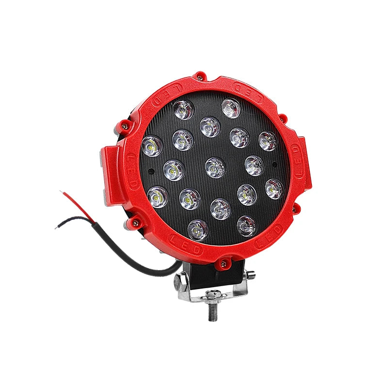 Off Road Spot Round Truck Work Lamp 51w Two-tone Led Driving Lights Work Spot Beam Round Offroad Driving Light