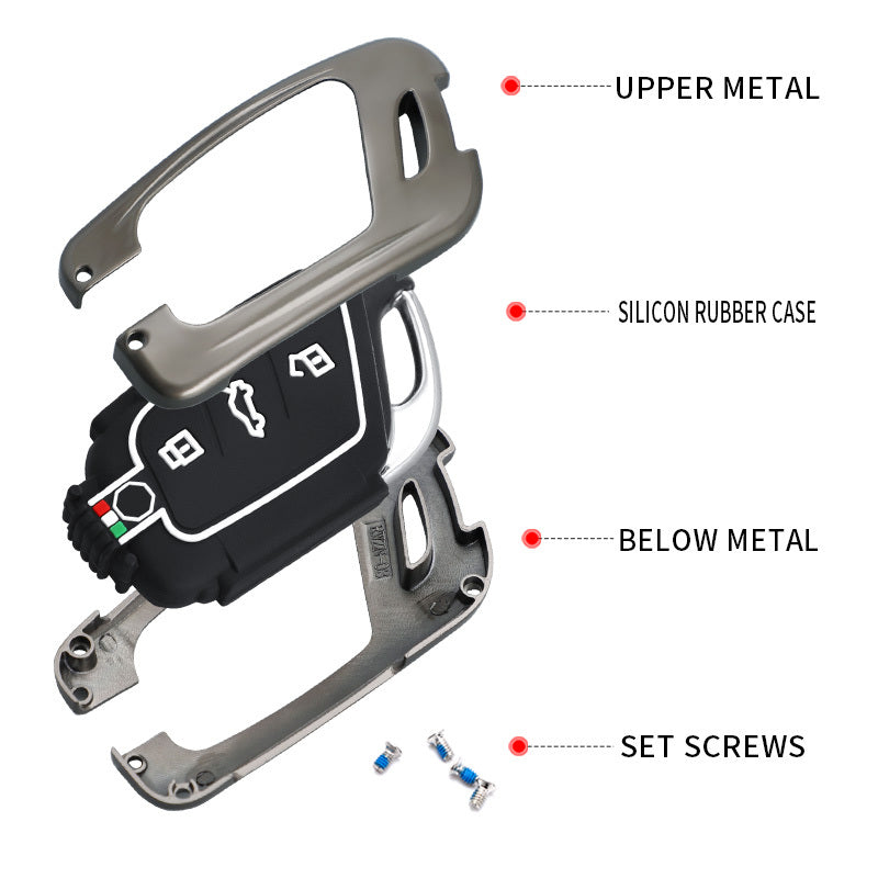 GPRGIT Car Key Case Cover for MG ZS MG6 EV EZS HS EHS 2019 2020 2021 for Roewe RX5 I5 I6 RX3 RX8 ERX5